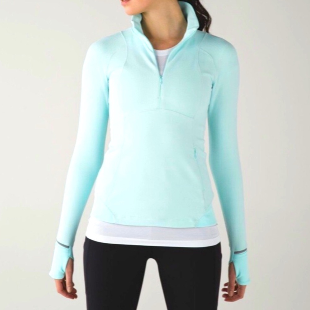 Lululemon Runderful 1/2 Zip
Herringbone Heathered Aquamarine Nimbus / Aquamarine